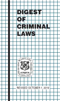 Digest of Criminal Laws 2019