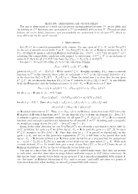 Math 396. Derivations and Vector Fields the Aim of These Notes Is To