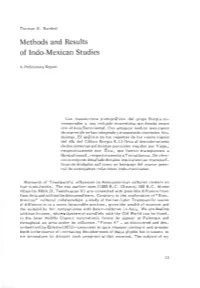 Methods and Results of Indo-Mexican Studies