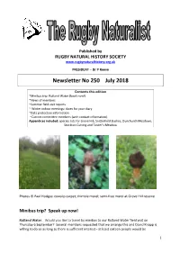 Newsletter No 250 July 2018