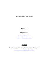 RSS Ideas for Educators
