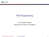 Web Programming