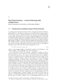 1 Flow Photochemistry – a Green Technology with a Bright Future