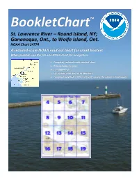 Bookletchart™ St. Lawrence River – Round Island, NY; Gananoque, Ont., to Wolfe Island, Ont