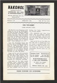 Hakohol Published Bi-Monthly By