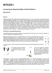 Increasing the Reproducibility of Serial Dilutions