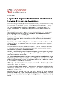 Loganair to Significantly Enhance Connectivity Between Brussels And