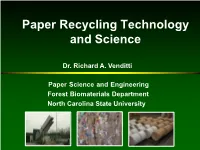 Paper Recycling Technology Detailed Part 1A