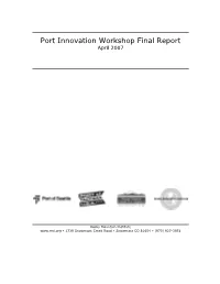 Port Innovation Workshop Final Report April 2007