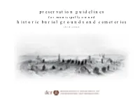Preservation Guidelines Historic Burial Grounds and Cemeteries