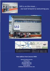 SAS Is on the Move...We Look Forward to Welcoming