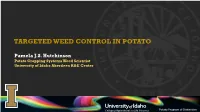 Targeted Weed Control in Potato