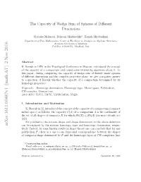 The Capacity of Wedge Sum of Spheres of Different Dimensions