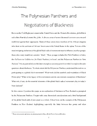 The Polynesian Panthers and Negotiations of Blackness