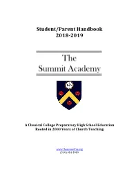2018-2019 Student and Family Handbook
