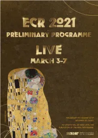 Ecr 2021 Live Programme || Click on the Session Title for More Details ||