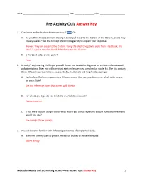 Pre-Activity Quiz Answer Key (Pdf)