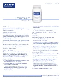 Pregnenolone Introduced 1997