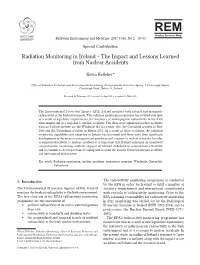 Radiation Monitoring in Ireland – the Impact and Lessons Learned from Nuclear Accidents