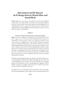 An Exchange Between Martin Shaw and David Hirsh