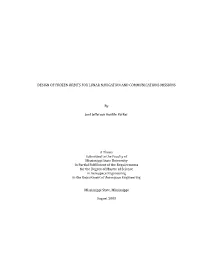 Design of Frozen Orbits for Lunar Navigation and Communications Missions