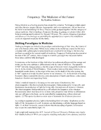 Frequency: the Medicine of the Future by Synthia Andrews