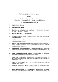 Papers for Accounts Commission Meeting