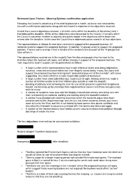 Richmond Upon Thames - Mooring Byelaws Confirmation Application
