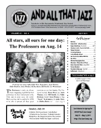 The Professors on Aug. 14 Election Results / Jazz in the Park