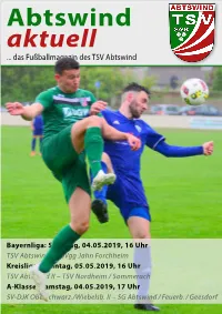 TSV Abtswind – Spvgg Jahn Forchheim
