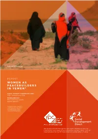 Women As Peacebuilders in Yemen*