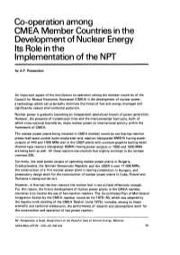 Co-Operation Among CMEA Member Countries in the Development of Nuclear Energy Its Role in the Implementation of the NPT by A.F