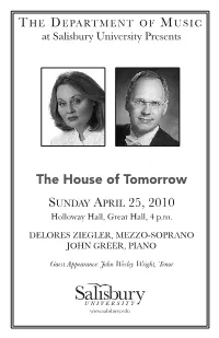 Delores Ziegler Program Spring 2010
