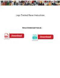 Lego Tracked Racer Instructions
