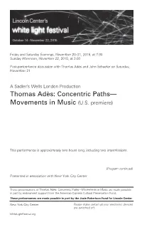 Thomas Adès and John Schaefer on Saturday, November 21