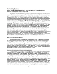 Vine Training Systems: What Purposes Do They Serve and What Attributes Are Most Important? Thomas J