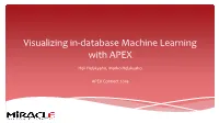 Visualizing In-Database Machine Learning with APEX