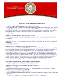West Nile Virus Questions and Answers