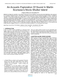 An Acoustic Exploration of Sound in Martin Scorsese's Movie Shutter Island