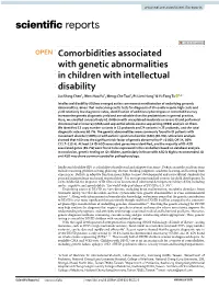Comorbidities Associated with Genetic Abnormalities in Children With