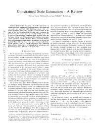 Constrained State Estimation