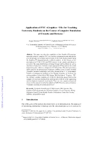 Graphics –TR» for Teaching University Students on the Course «Computer Simulation of Circuits and Devices» *