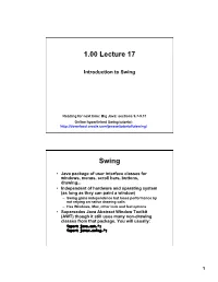 Introduction to Swing (PDF)