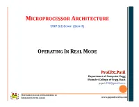 Microprocessor Architecture