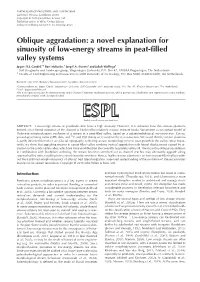 Oblique Aggradation: a Novel Explanation for Sinuosity of Low-Energy Streams in Peat-Filled Valley Systems