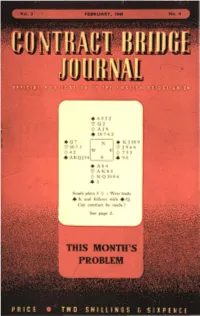 Contract Bridge Journal