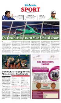 De Gea Heroics Earn Man United Draw