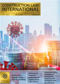 Differing Site Conditions: Contrasting the English and 23 US Legal Systems JB Kim