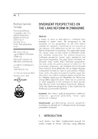 Divergent Perspectives on the Land Reform in Zimbabwe 91 Approaches with Varying Implications