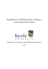 Handbook of Mathematics, Physics and Astronomy Data